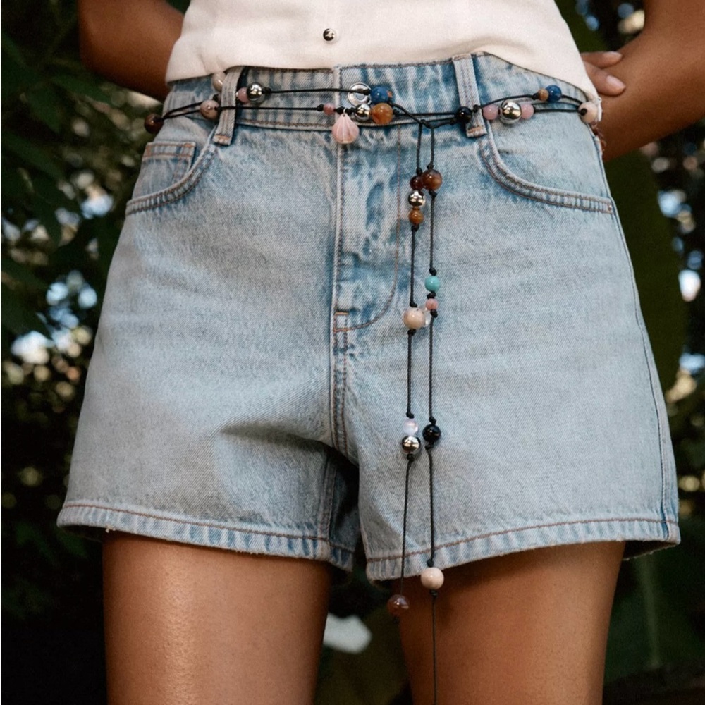 ZARA,  MID-RISE - MOM FIT Denim Women's Shorts, NEW WITH TAG !